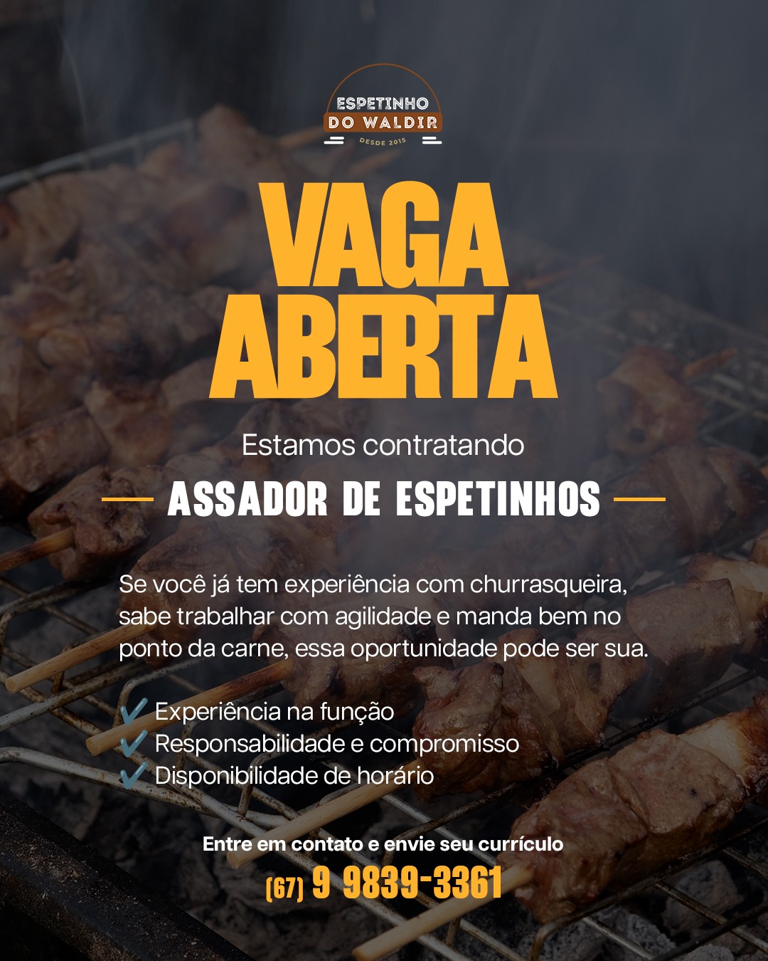 De assador de espetinho à analista de engenharia: Made In MS seleciona vagas das mais diversas áreas, em Campo Grande