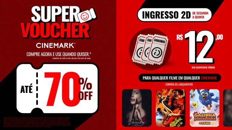 Cinemark vende ingressos a R$ 12 em promoção por tempo limitado em Campo Grande